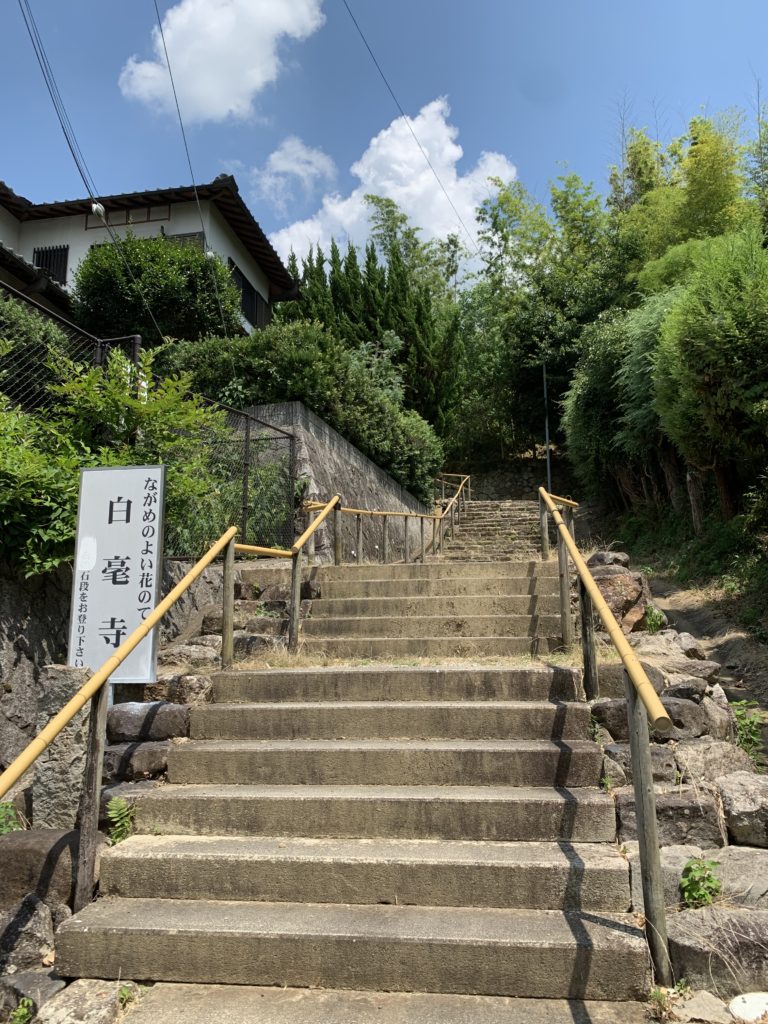 関西花の寺二十五ヶ所霊場　白毫寺　階段入口